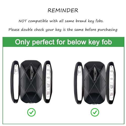 Jayanes Genuine Leather Key Fob Cover Compatible with Genesis G80 GV80 2024 2025 2026, G70 2023 2024 2025, Keyless Fob Case with Keychain & Lanyard for Genesis Key Fob (4+1 Buttons, White) - Image 2