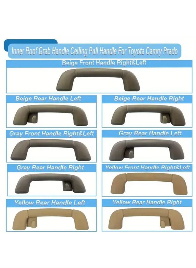 Beige Rear Left Roof Pull Handle ABS Ceiling Safety Armrest For Toyota Camry Prado - Image 2