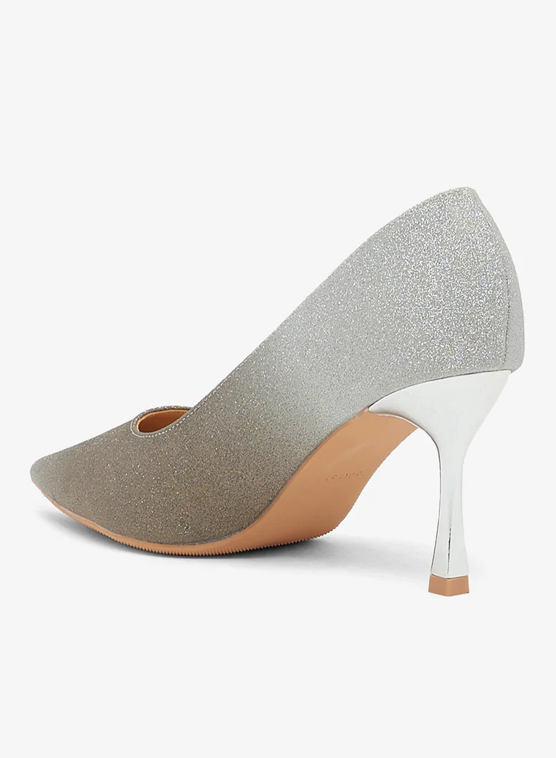 جينجر High Heeled Glitter Pump