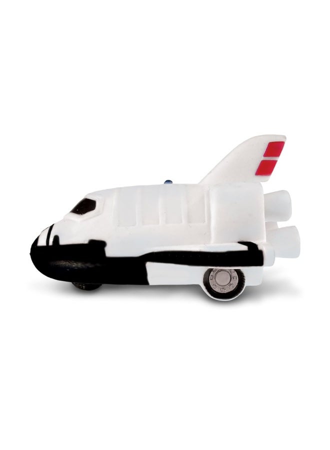 Puzzled DolliBu Space Shuttle Bath Buddy Squirter - Floating Space Shuttle Rubber Bath Toy, Fun Water Squirting Bathtime Play for Toddlers, Space Plane Toy for Bathtub, Beach, & Pool for Girls & Boys 3 Inch - Image 2