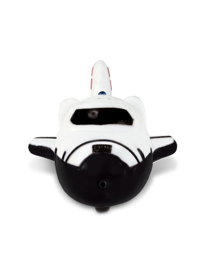 Puzzled DolliBu Space Shuttle Bath Buddy Squirter - Floating Space Shuttle Rubber Bath Toy, Fun Water Squirting Bathtime Play for Toddlers, Space Plane Toy for Bathtub, Beach, & Pool for Girls & Boys 3 Inch - Image 3