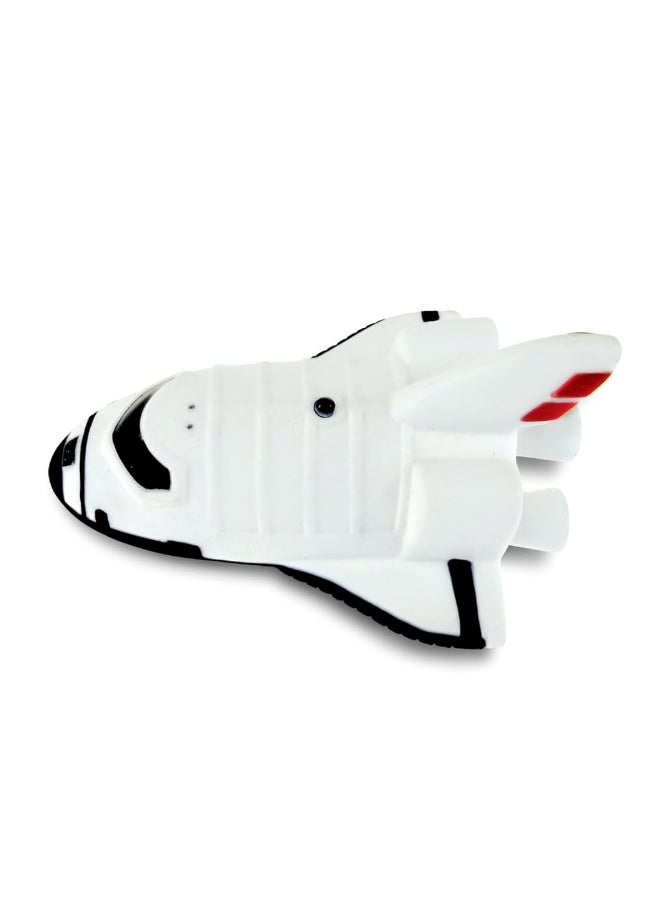 Puzzled DolliBu Space Shuttle Bath Buddy Squirter - Floating Space Shuttle Rubber Bath Toy, Fun Water Squirting Bathtime Play for Toddlers, Space Plane Toy for Bathtub, Beach, & Pool for Girls & Boys 3 Inch - Image 4