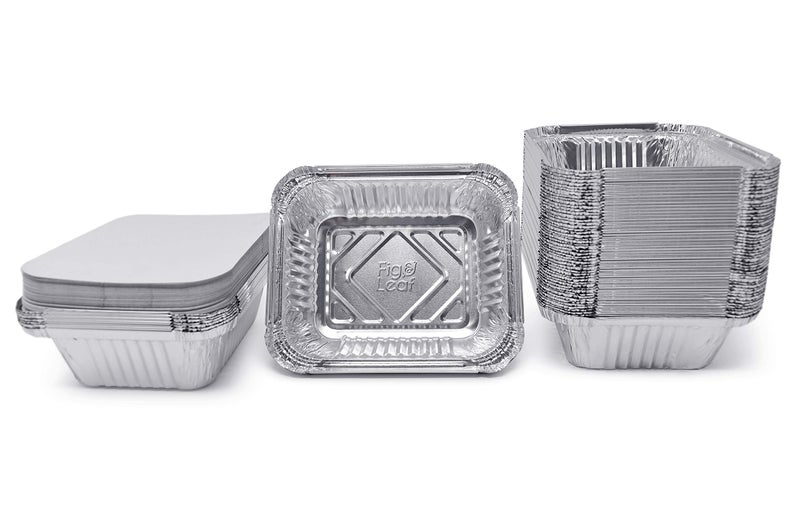 120 Pack Premium 1LB Takeout Pans with Lids  56 x 46 x 19 l Extra HeavyDuty l Disposable Aluminum Foil for Catering Party Meal Prep Freezer Drip Pans BBQ Potluck