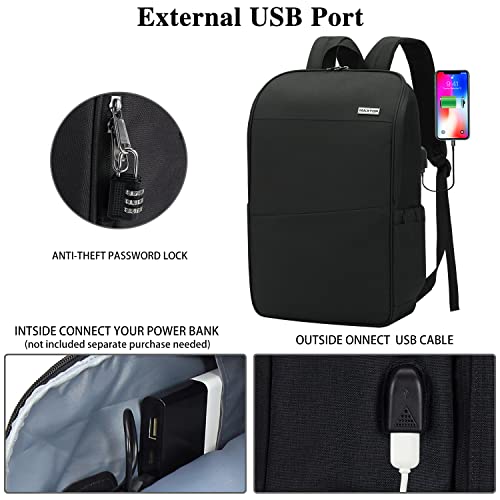 MAXTOP Travel Laptop Backpack with USB Charging Port Anti-Theft[Water Resistant] College Bookbag Fits 18.4 Inch Laptop - Image 3