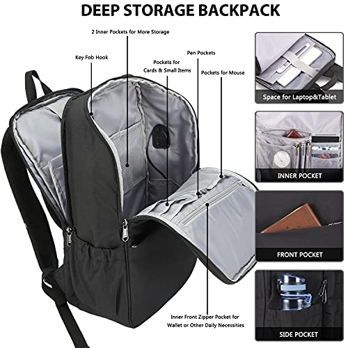 MAXTOP Travel Laptop Backpack with USB Charging Port Anti-Theft[Water Resistant] College Bookbag Fits 18.4 Inch Laptop - Image 2