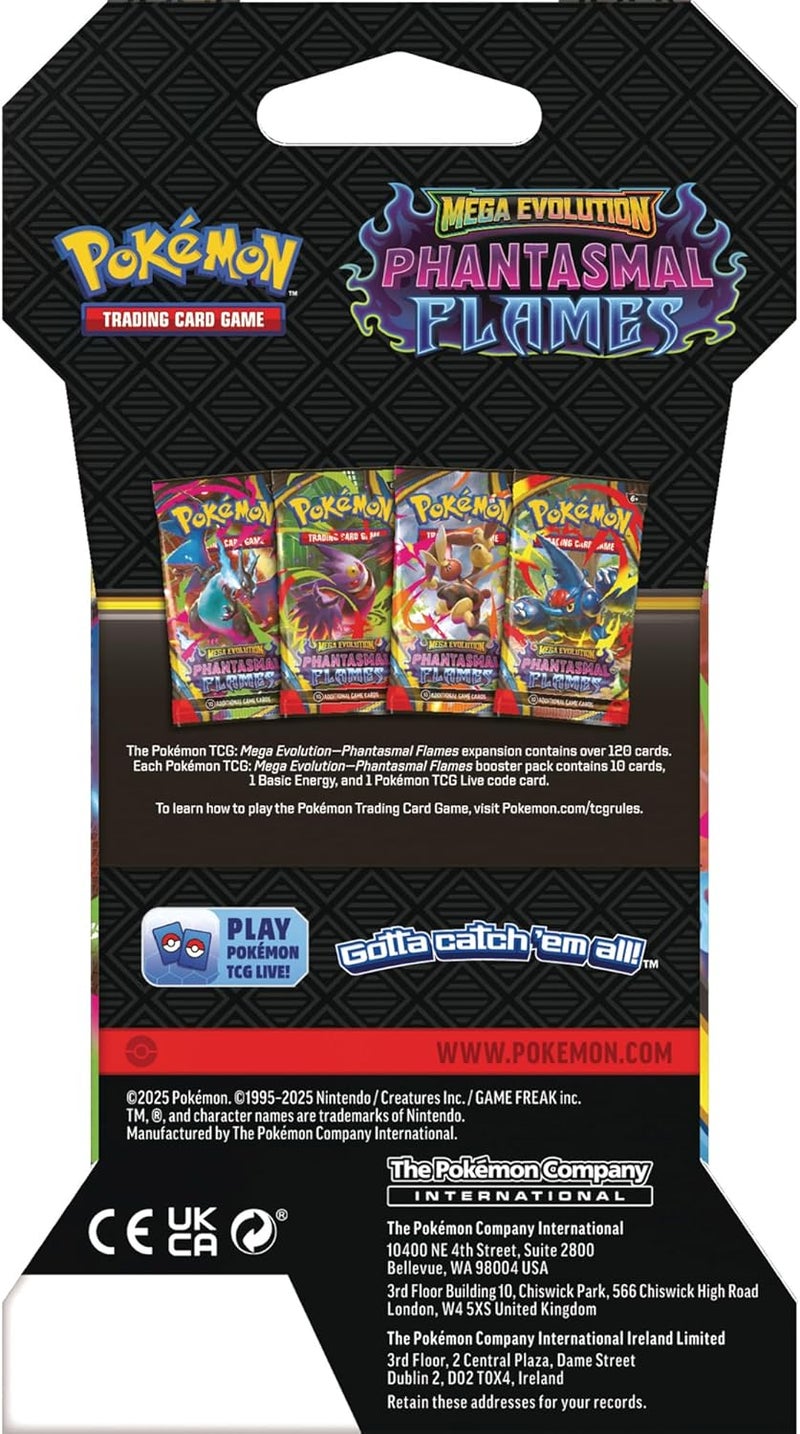 Pokemon TCG: Mega Evolution Phantasmal Flames Sleeved Booster Pack - 10 Cards - Image 4