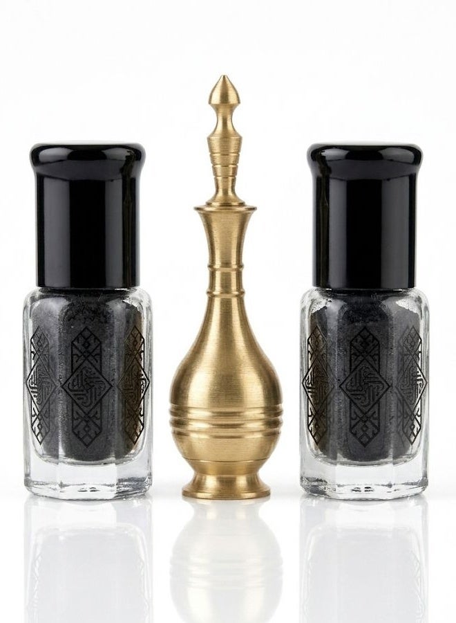 100% Pure Black Kohl (Ithmid) - Quarter Tola + Quarter Tola with Copper Kohl Applicator - Image 2