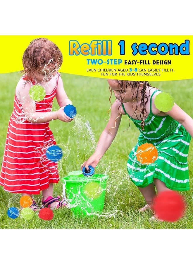 KASTWAVE 12Pcs Reusable Water Balloons Silicone Refillable Water Balloons Self Sealing Quick Fill Summer Fun Water Toys For Outdoor Activities Summer Party Water Park Family Game For Kids Adults - Image 3