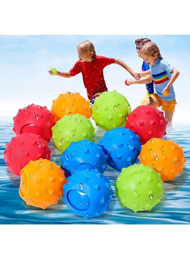 KASTWAVE 12Pcs Reusable Water Balloons Silicone Refillable Water Balloons Self Sealing Quick Fill Summer Fun Water Toys For Outdoor Activities Summer Party Water Park Family Game For Kids Adults - Image 1