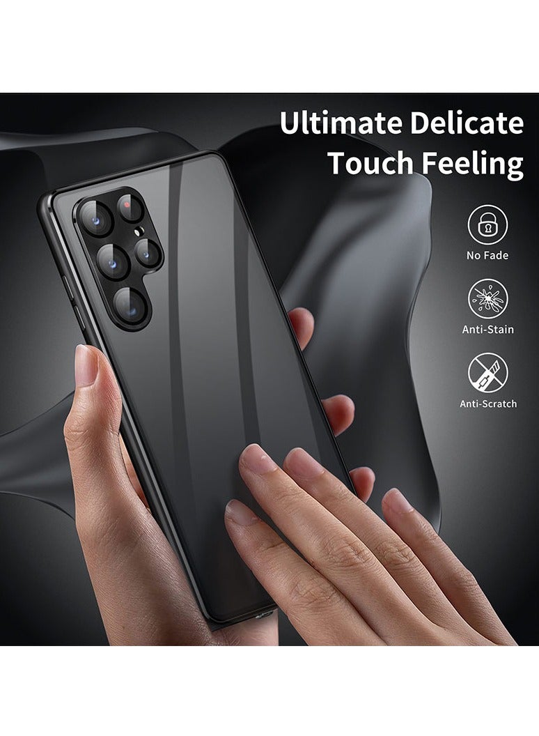 Case for Samsung Galaxy S24 Ultra, Anti-Peeping Double Sided Tempered Glass Magnet Adsorption Privacy Screen Phone Case, 360 Full Shockproof Protective Case - Image 4