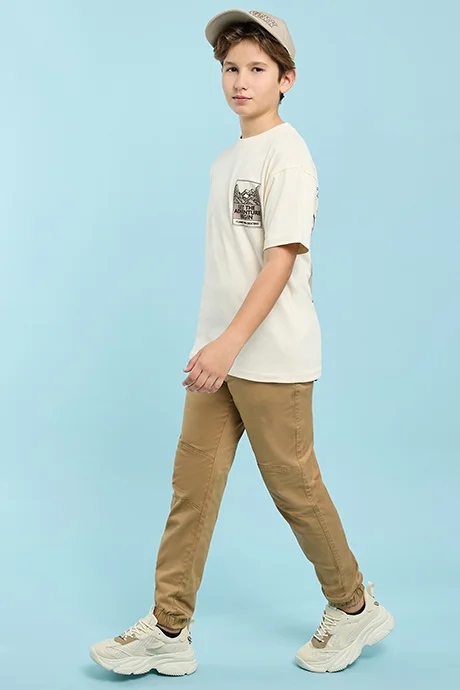 R&b Solid Jogger Pants with Drawstring Waist