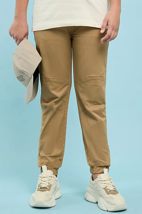 R&b Solid Jogger Pants with Drawstring Waist
