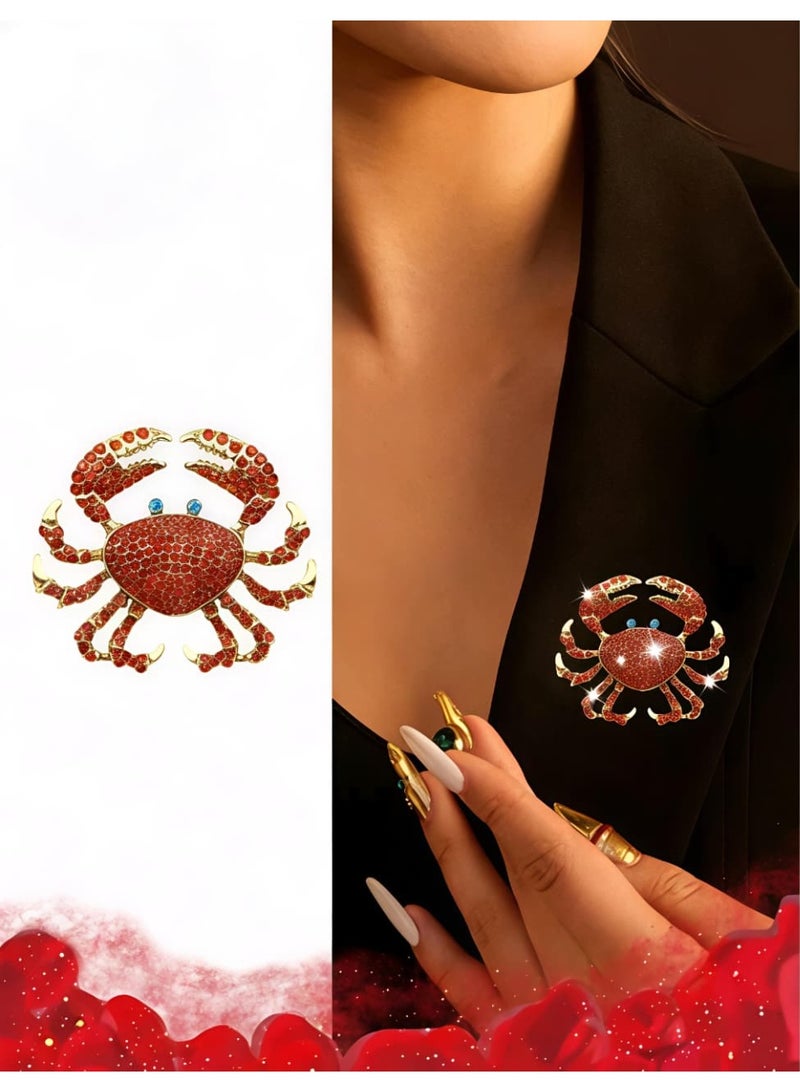 Shein 1pc 18K Gold Plated Classic Crab Brooch - Image 4