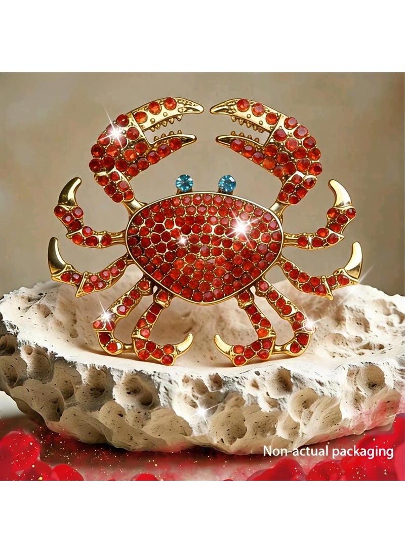 Shein 1pc 18K Gold Plated Classic Crab Brooch - Image 5