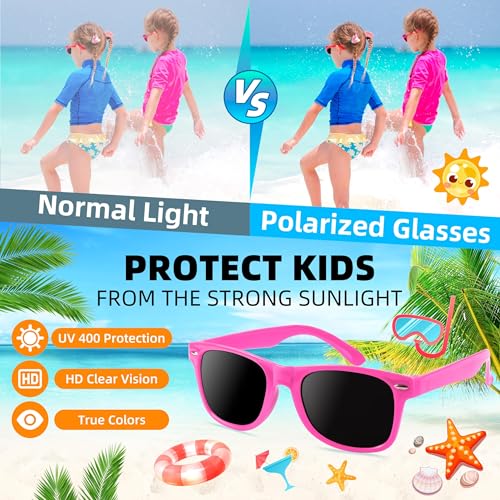 OCTERIC 16 Pcs Kids Sunglasses Bulk, Party Favors for Boys and Girls Age 3-8, Neon Sunglasses with UV400 Protection for Summer Beach Pool Party Birthday Graduation Classroom Prize Goody Bag Stuffers - Image 3