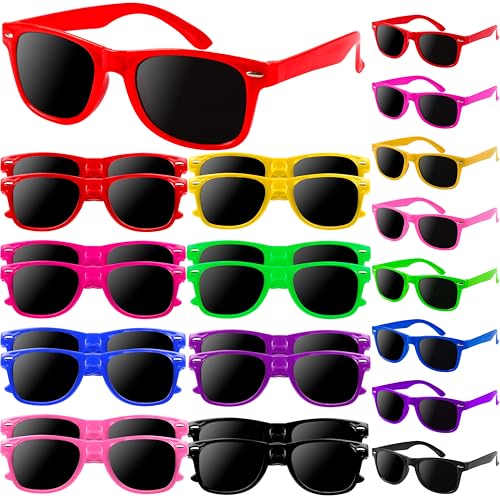 OCTERIC 16 Pcs Kids Sunglasses Bulk, Party Favors for Boys and Girls Age 3-8, Neon Sunglasses with UV400 Protection for Summer Beach Pool Party Birthday Graduation Classroom Prize Goody Bag Stuffers - Image 1