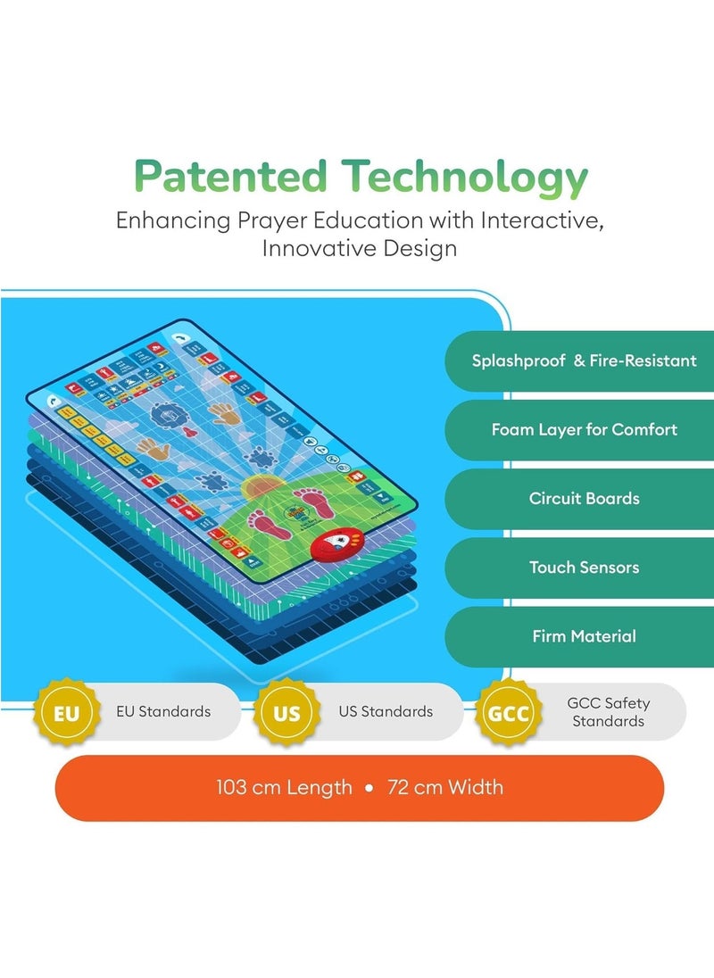 BGM Islamic Electronic Smart Prayer Mat for Kids – Interactive Learning with 36 Active Keys, 10 Speaking Languages, Fun & Educational Gift for Children During Ramadan  - Image 4