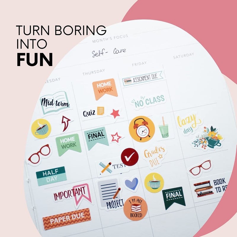 Lamare Student Planner Stickers –12 Sheets Of College Stickers And School Planner Stickers for Student Planner - Nursing Student Sticker, Teacher Planner Stickers Essentials and Planner Accessories by Lamare - Image 5