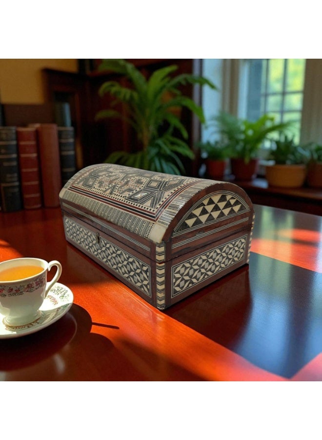 Handmade Damascus Mosaic Box, 27x17x13 cm, for Jewelry and Gifts  - Image 2