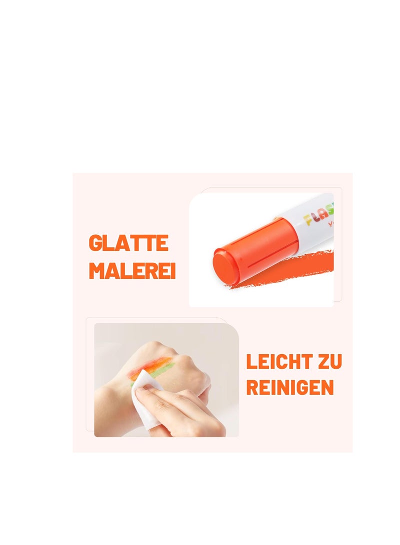 YPLUS Tempera Colouring Pencils - Colour-Intensive Wax Crayons and Colouring Sites in a Set, Perfect Toy for Children - Creative Drawing Made Easy - 6 Colours - Image 3