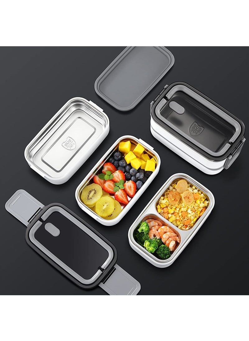Arabest Lunch Box, Stainless Steel Double Wall Lunch Box, Leak Proof Lunch Box, Food Storage Box, Stainless Steel Lunch Box, Leak Proof Lunch Box with Compartment, Suitable for Adults Kids Men Women Teenagers  - Image 5
