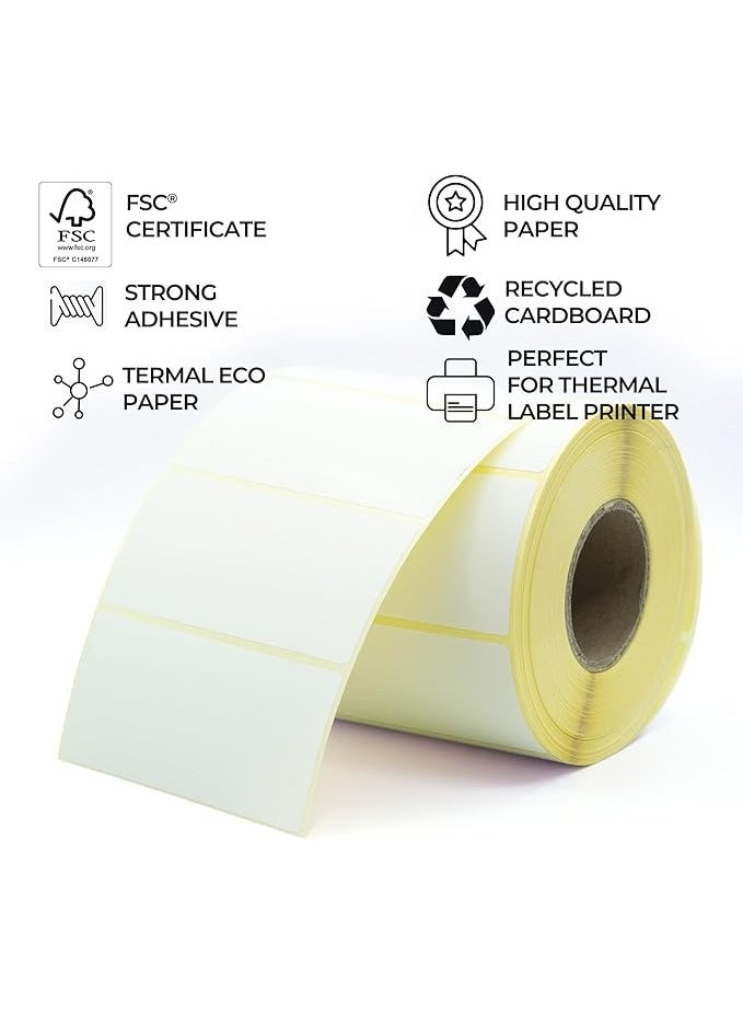 MIRFA Thermal Label Stickers for Label Maker Machine (White - 38x25mm - 250 Stickers / Roll) - Pack of 3 - Image 5