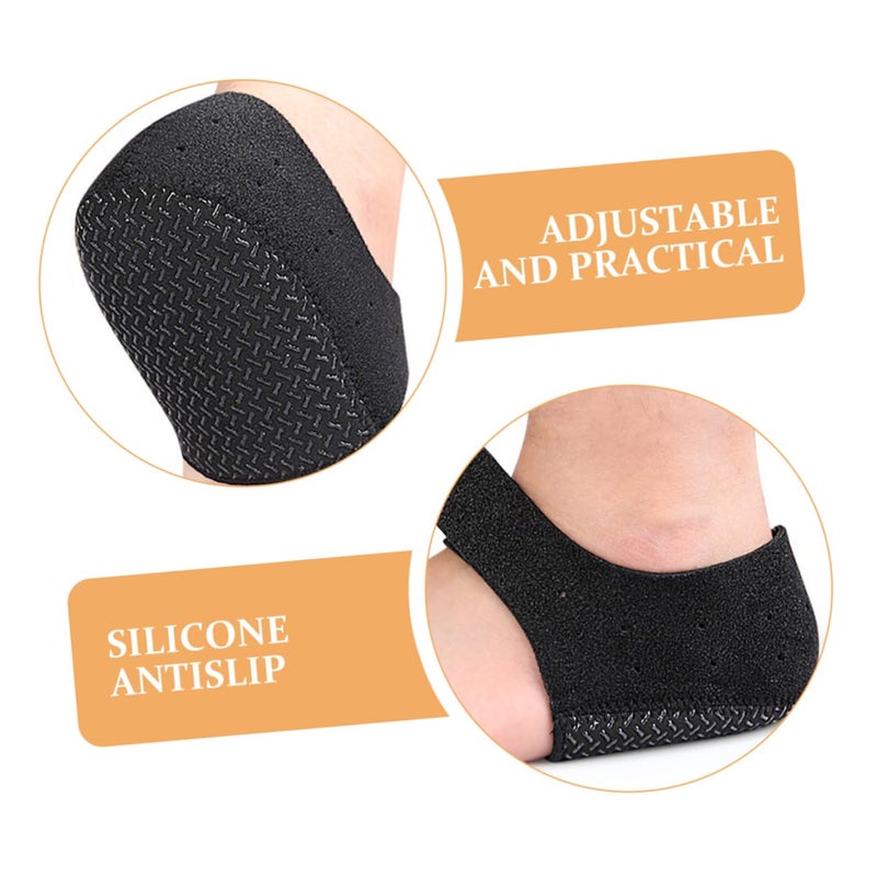 Adjustable Silicone Heel Cup Protector Pads For Men Women Soft Ankle Support Sleeves Size 11X10X6CM - Image 4