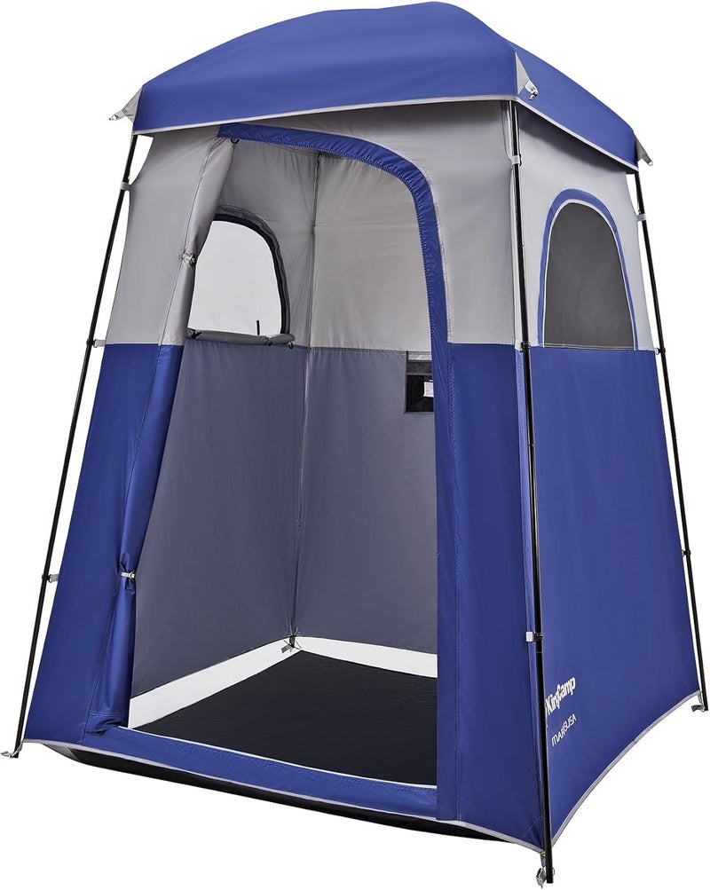 KingCamp خيمة استحمام كينغ كامب، خيمة خصوصية محمولة للتخييم في الهواء الطلق 1/2 غرفة حمام مع حقيبة استحمام وغرفة ملابس للشاطئ والتخييم والمشي في الجبال - Image 3