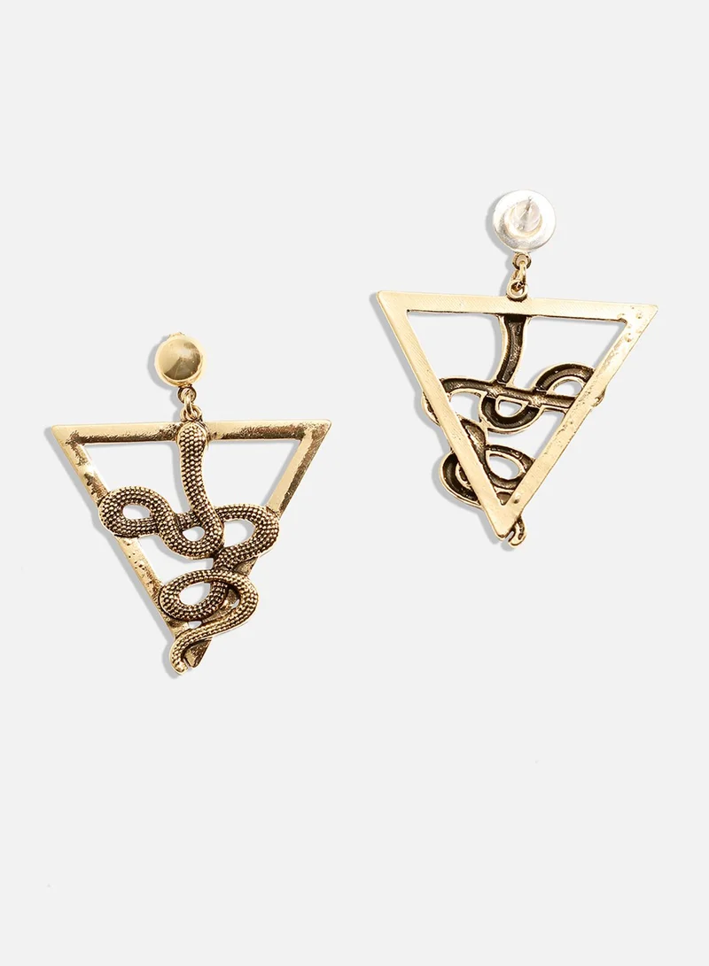 Sohi  Geometric Snake Artificial Drop Earring Jewellery for Women | Best Price UAE