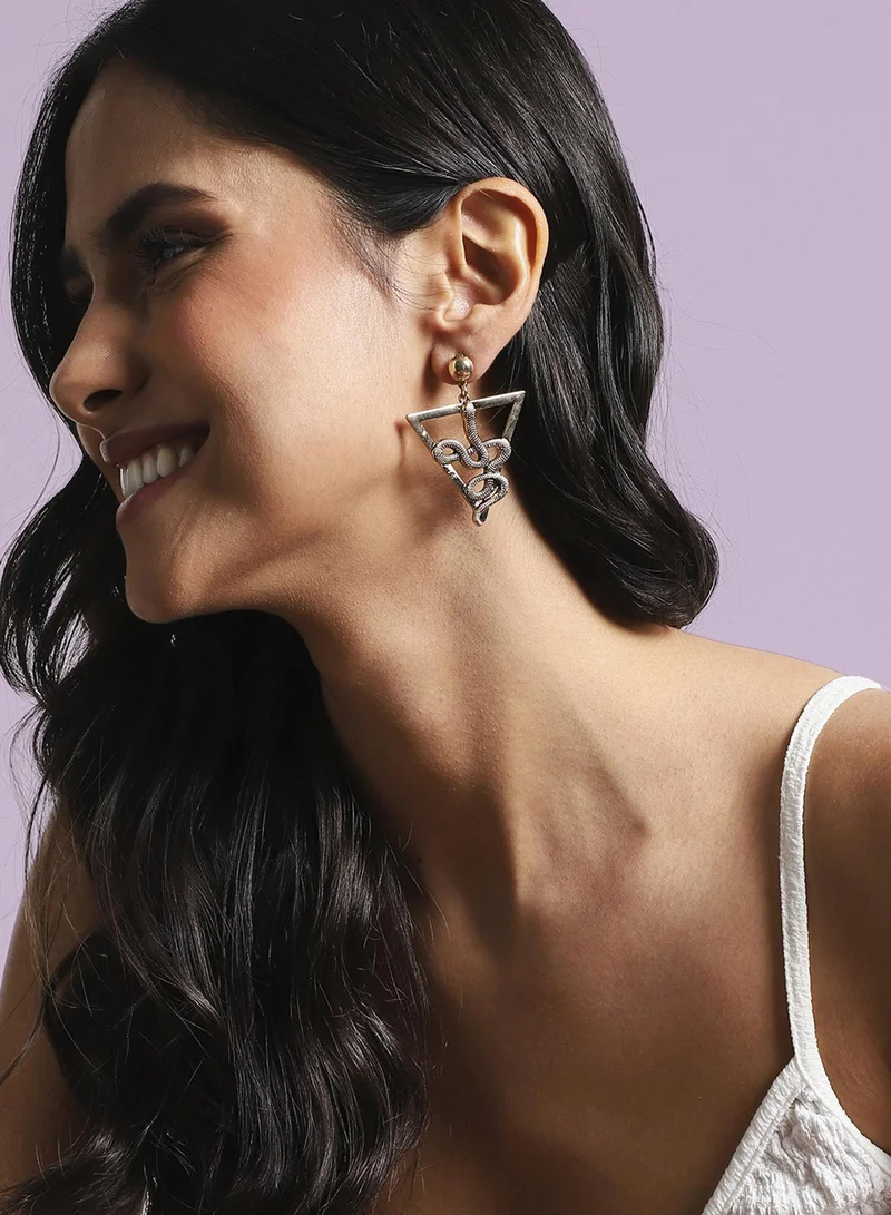 Sohi  Geometric Snake Artificial Drop Earring Jewellery for Women | Best Price UAE
