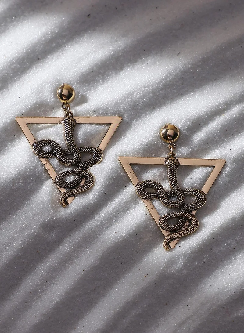 Sohi  Geometric Snake Artificial Drop Earring Jewellery for Women | Best Price UAE