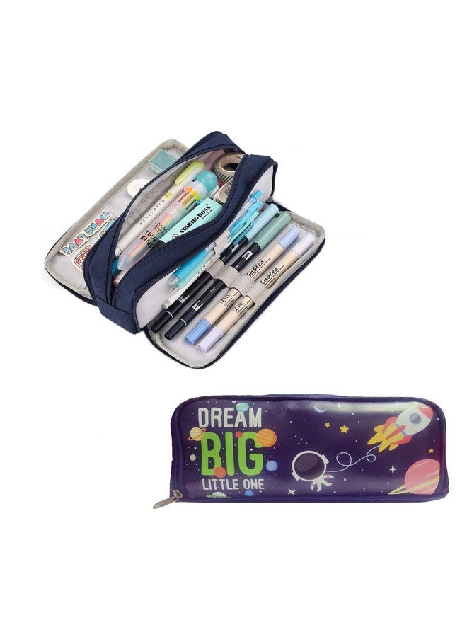 حقيبة أقلام جيادا لرائد الفضاء كبيرة السعة، مزودة بثلاثة أقسام، وحقيبة أدوات أقلام للأولاد