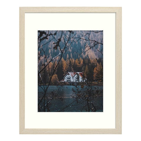 Frametory 11x14 Picture Frame with Mat for 8x10 Photo  Country Rustic Style  High Definition Glass Wide Molding  Preinstalled Wall Mounting Hardware Rustic Beige 1 Pack