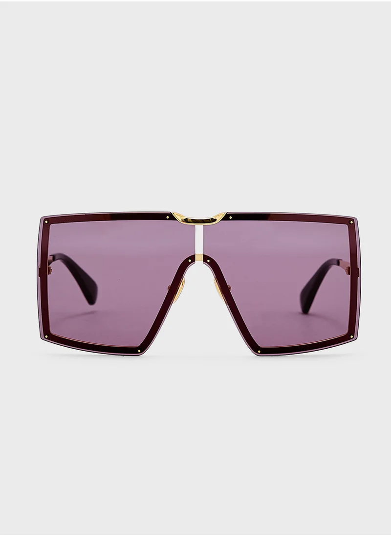 MaxMara Metal Shaped Sunglasses