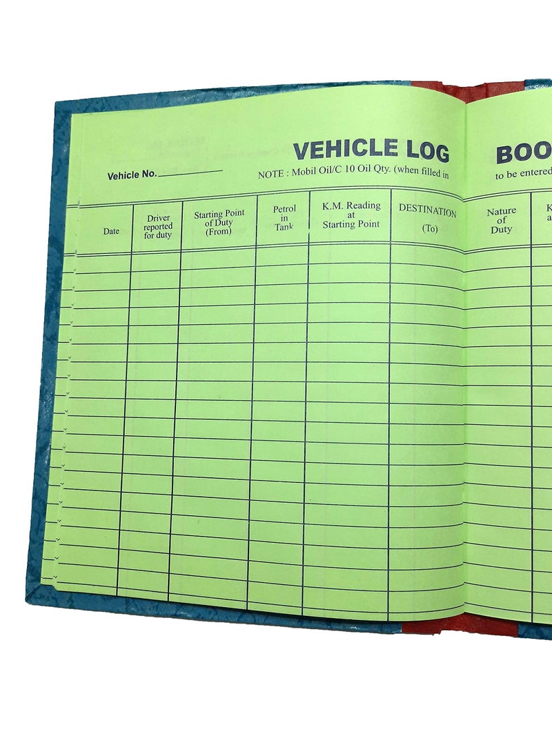 LRS Vehicle Log Book Short Size - Hard Bound - 21 x 17 cm - 40 Pages Single - 75 GSM Thick Ledger Paper (Pack of 2) - Image 3
