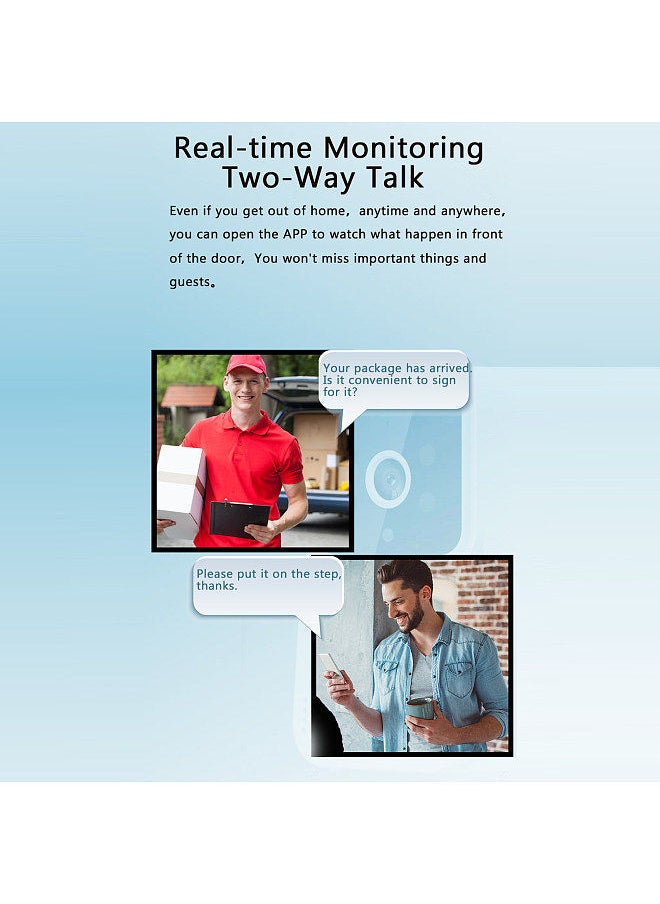 Generic - Smart Video Doorbell Wireless HD Camera IR Alarm Security Door Bell Wi-Fi Intercom for Home Apartment APP：ulooka - Image 1