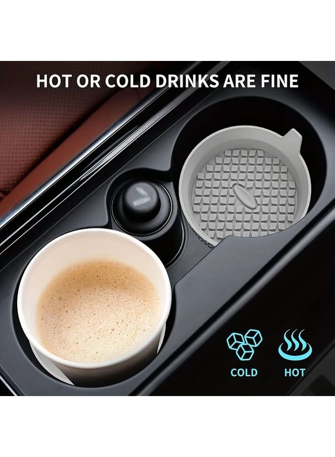 2pcs Pink Non Slip Recessed Car Cup Holder Coasters Insert Universal Accessories - Image 4