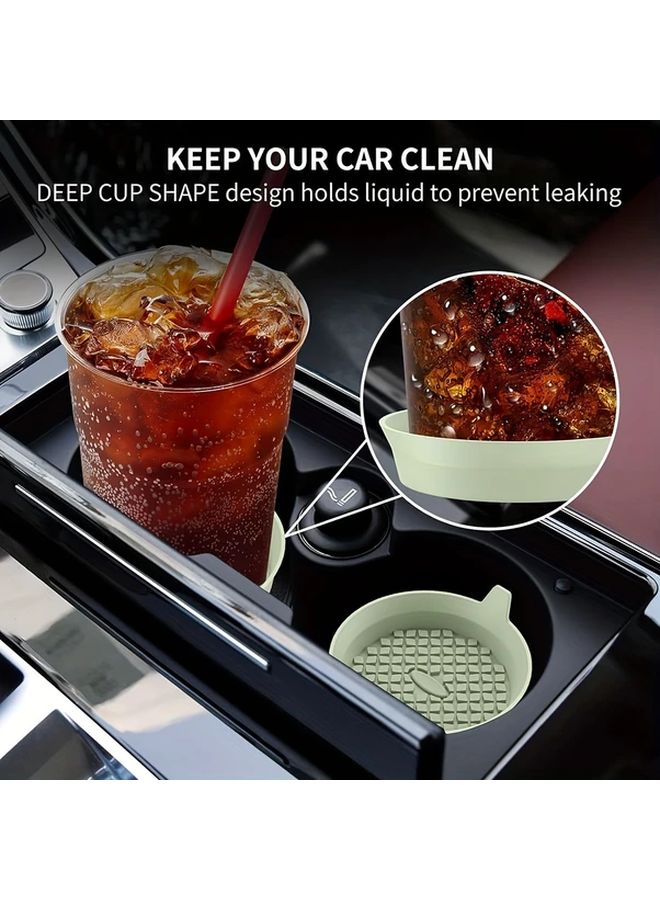 2pcs Pink Non Slip Recessed Car Cup Holder Coasters Insert Universal Accessories - Image 2