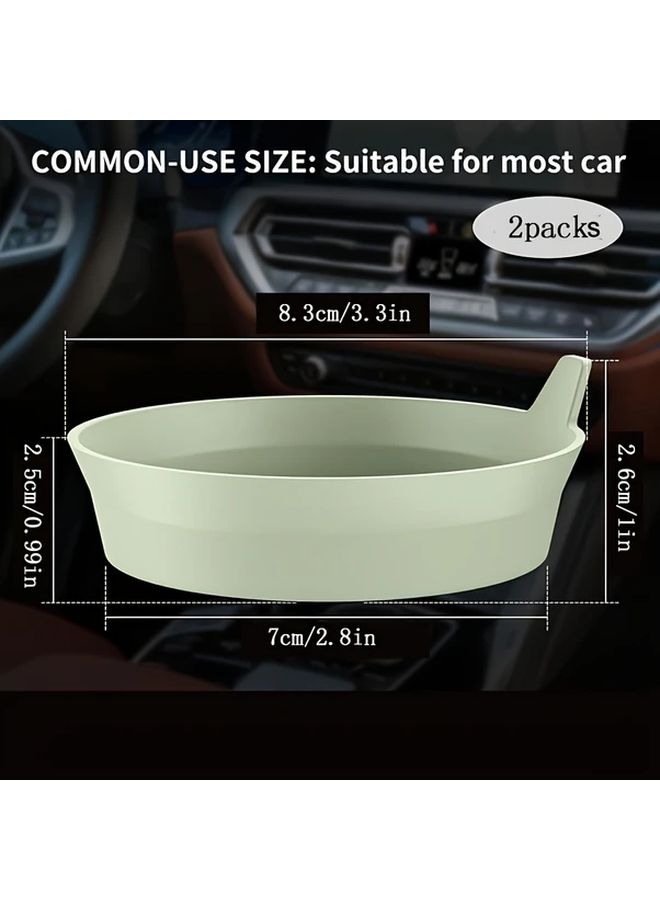 2pcs Pink Non Slip Recessed Car Cup Holder Coasters Insert Universal Accessories - Image 3