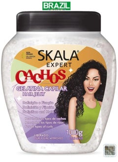 SKALA Skala Cachos Gelatin Hair Cream Anti-Frizz Curls Defines Rizos 1000g (Brazilian)  - Image 1