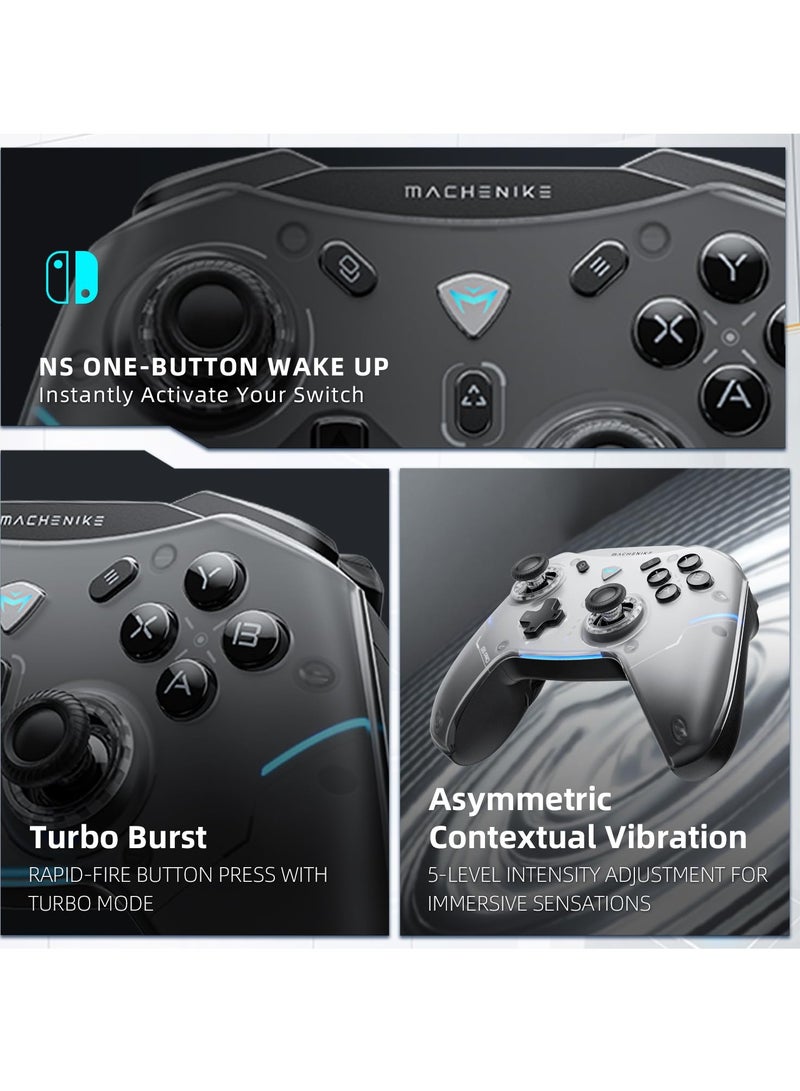 Machenike G5 Pro Switch Controller, USB/Bluetooth 5.0/2.4G, with Programmable ons, Joystick, Hall Trigger, Kaihua Micro Switch, Switch Remote Gamepad for PC, NS, iOS, Android, TV Box (Black)  - Image 5