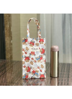 1 x 5 pcs New Korean Style Waterproof Tote for Bottles and Umbrellas White Bear