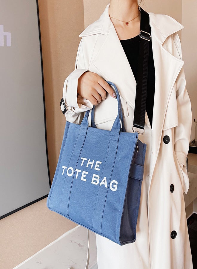 2022 new cross-border bag women European and American canvas tote bag large capacity handbag bags simple fashion women's bag - Image 5