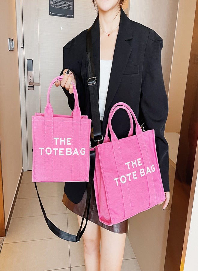 2022 new cross-border bag women European and American canvas tote bag large capacity handbag bags simple fashion women's bag - Image 3