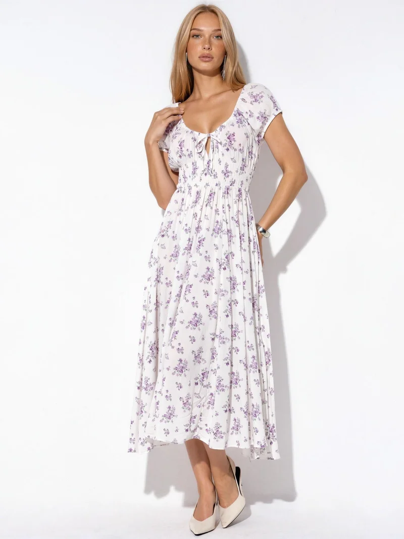 بوسيم BUSEM Floral Viscose Maxi Dress
