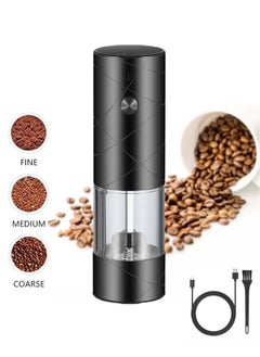 Coffee Bean Mill Portable Electric Coffee Grinder Rechargeable Black USB C