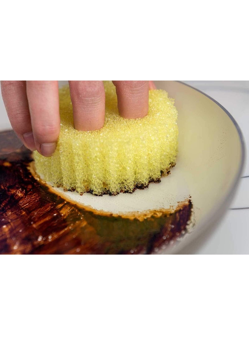 Scrub Daddy - Scrub Daddy Original Smiley Scouring Sponge, Anti-Scratch Washable Reusable Antibacterial Sponges, Flextexture, Dish Sponge for Household, Kitchen and Bathroom, Yellow, 2 Count - Image 1