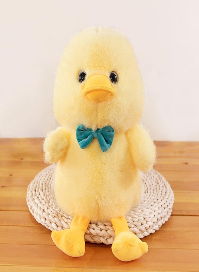 PEACH CAT Duck Stuffed Animal with Bow 9" Cute Duck Plush Soft Plushies Toys Gifts for Kids Yellow - Image 1