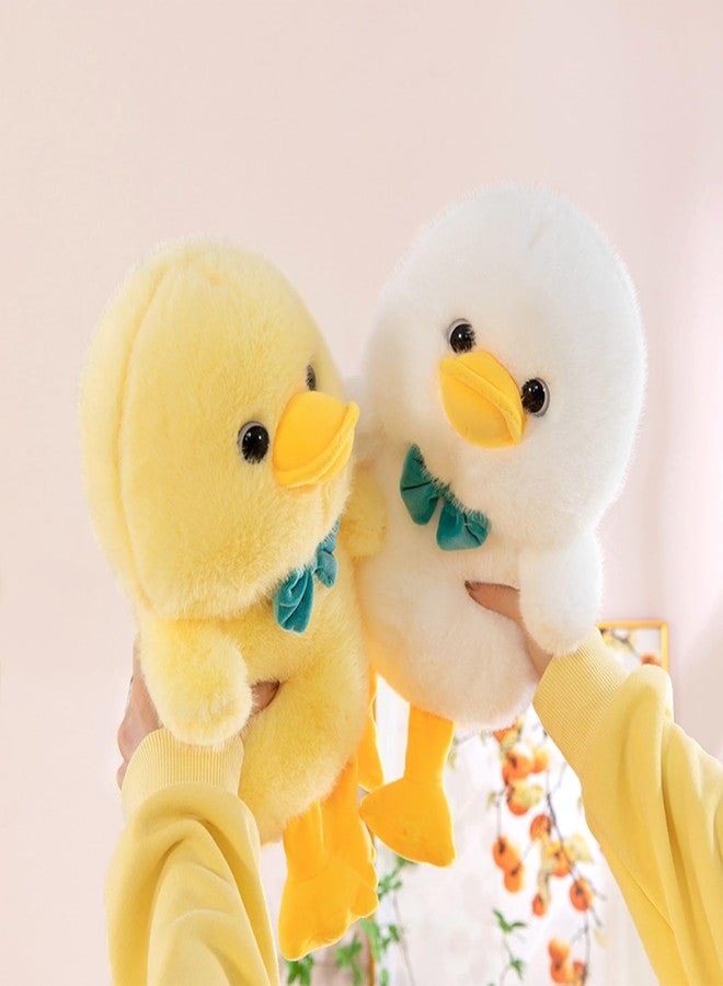 PEACH CAT Duck Stuffed Animal with Bow 9" Cute Duck Plush Soft Plushies Toys Gifts for Kids Yellow - Image 2