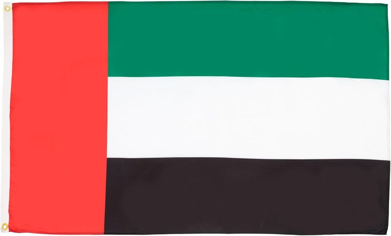 Eworld علم الإمارات – قماش متين | ديكور داخلي وخارجي | عبوة من 1 و 2 | عرض خاص لليوم الوطني - Image 1